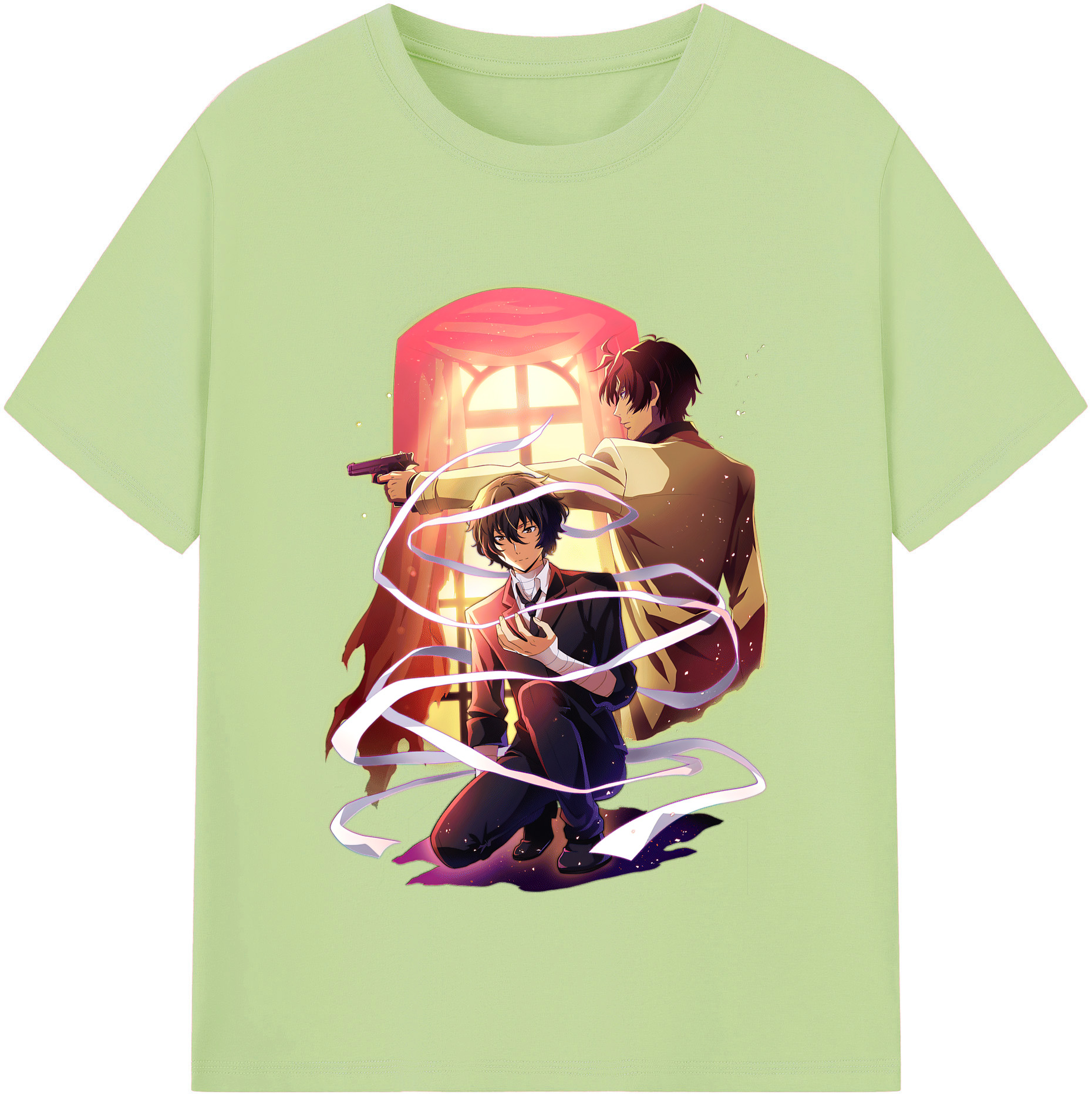（画像用） 文豪ストレイドッグス Bungo Stray Dogs 綿100％半袖Tシャツ（フロントプリント）